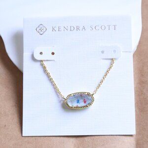 Kendra Scott Necklace | Elisa | Gold Red White Blue Star